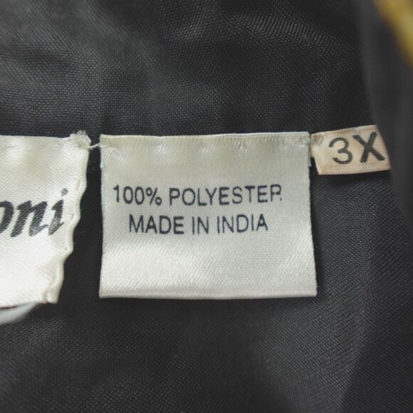 French Collizioni Beaded Jacket Womens Plus‎ 3X Black Gold Sequin Formal Party - Picture 4 of 16